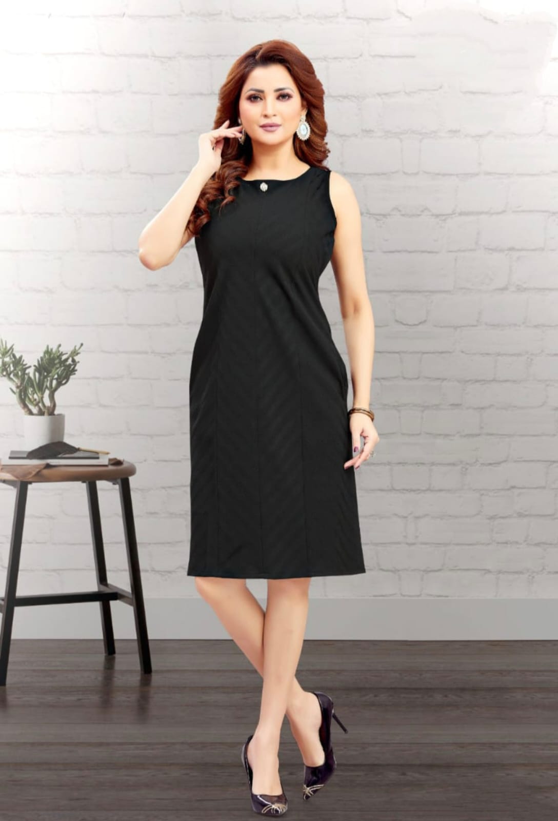 Western One Piece Dress_BLACK