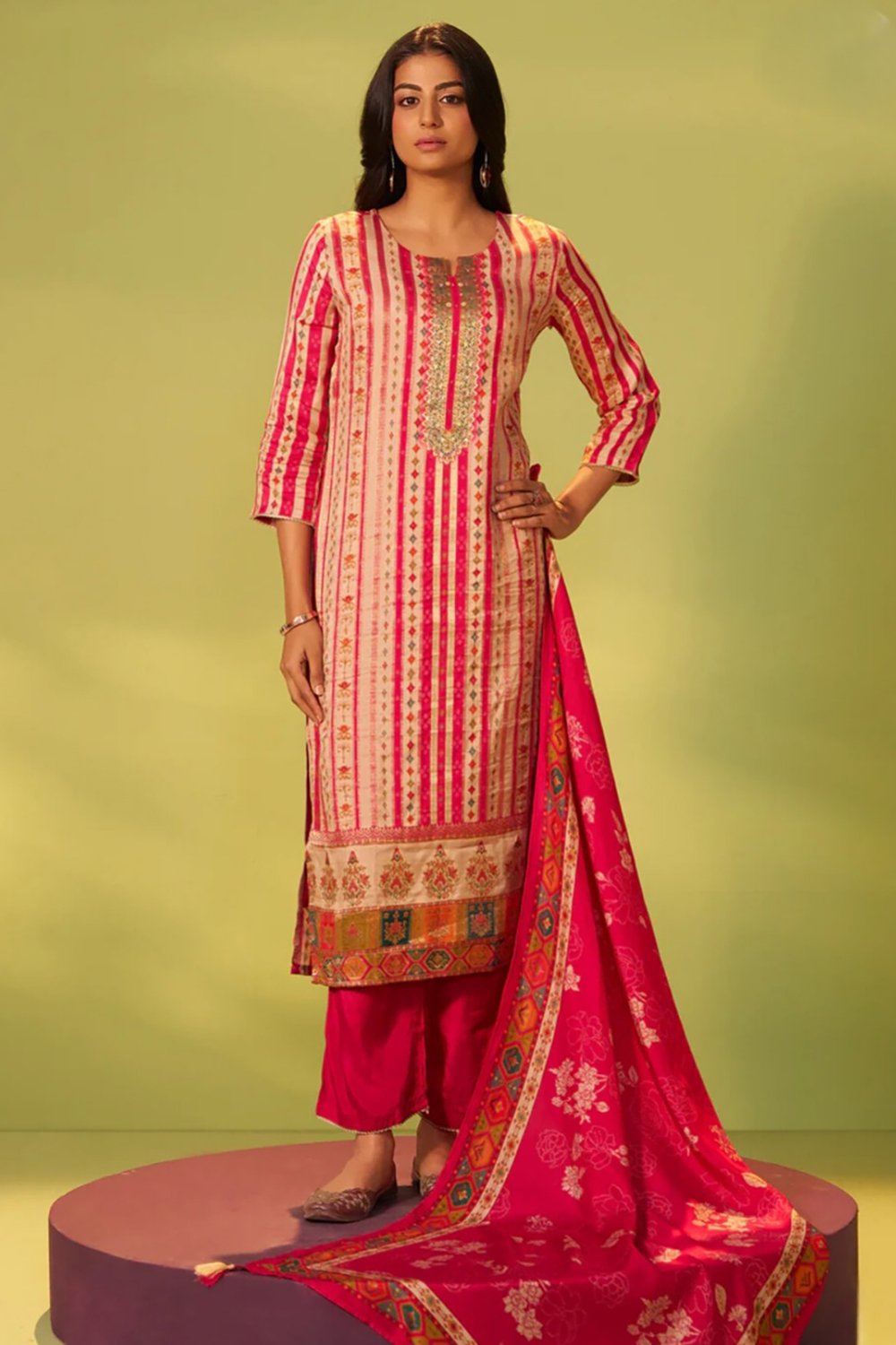 rani-pink-russian-jacquard-silk-suit-set