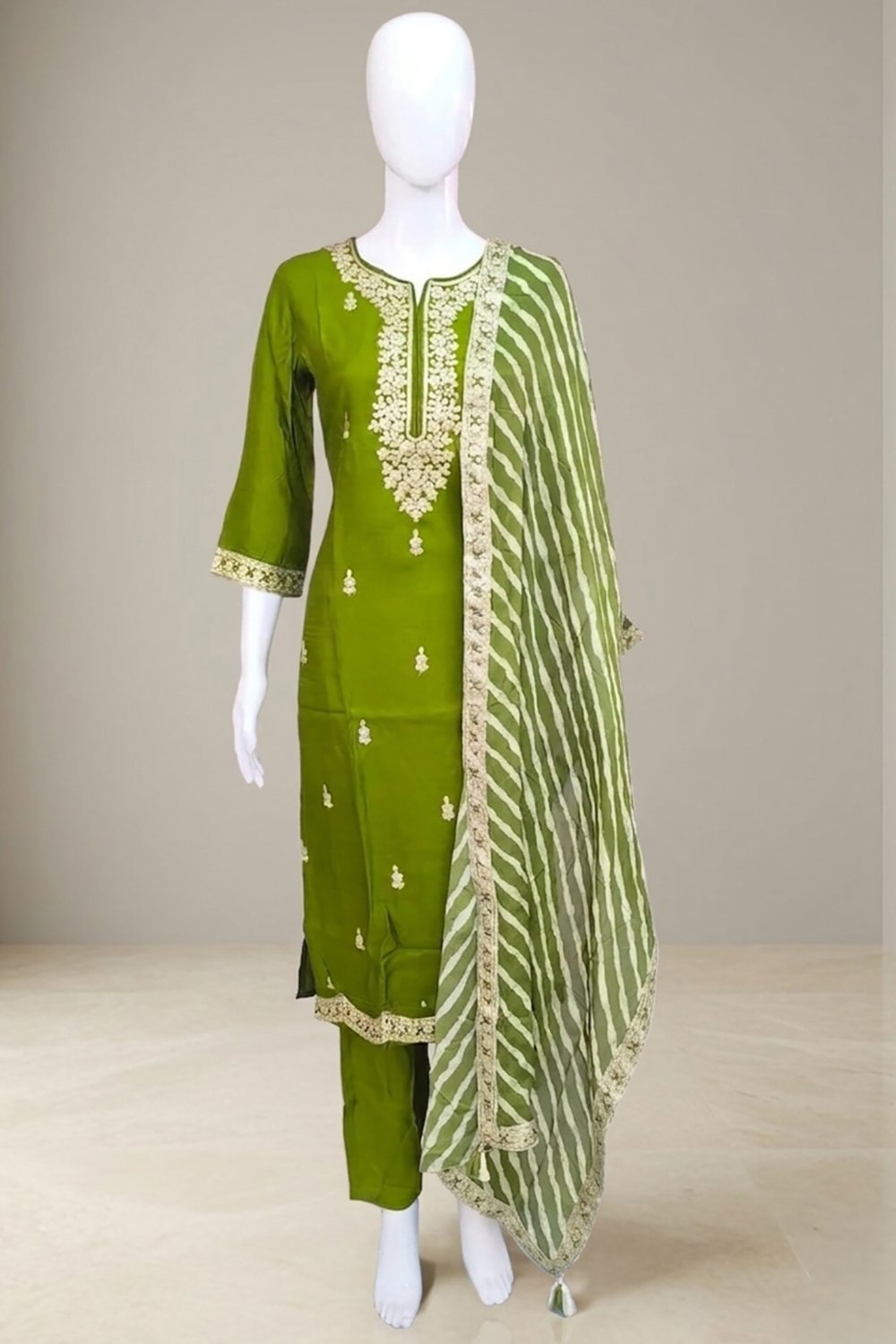 green-chinnon-embridered-suit-set