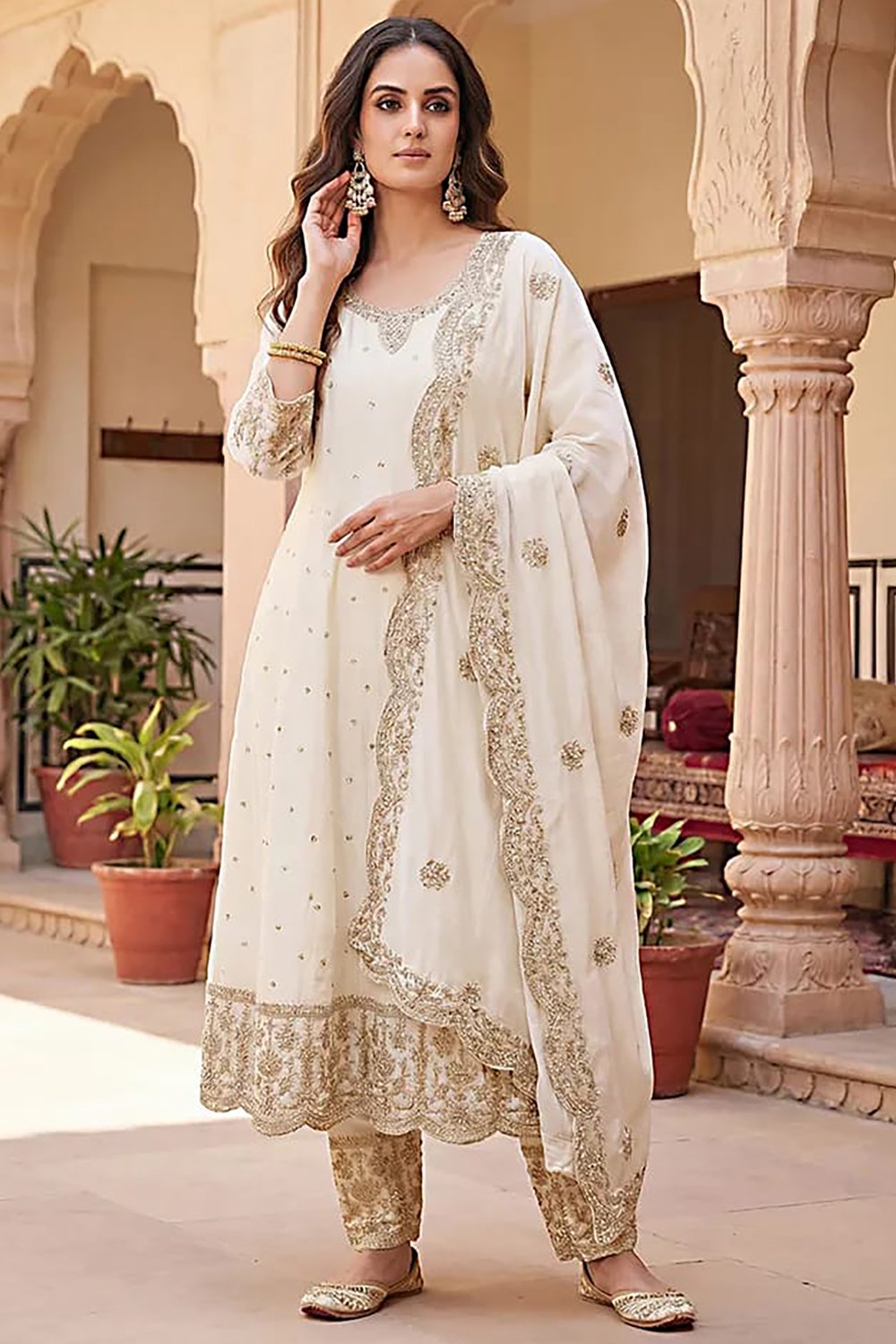 offwhite-silk-anarkali-suit