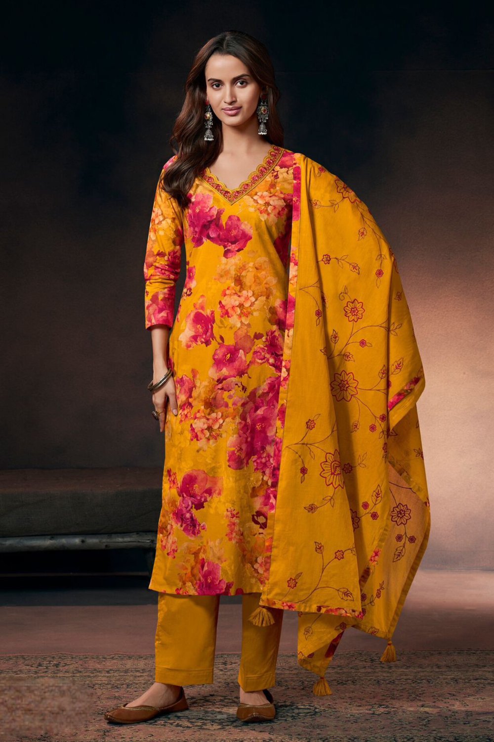 yellow-floral-printed-kurta-set-with-dupatta