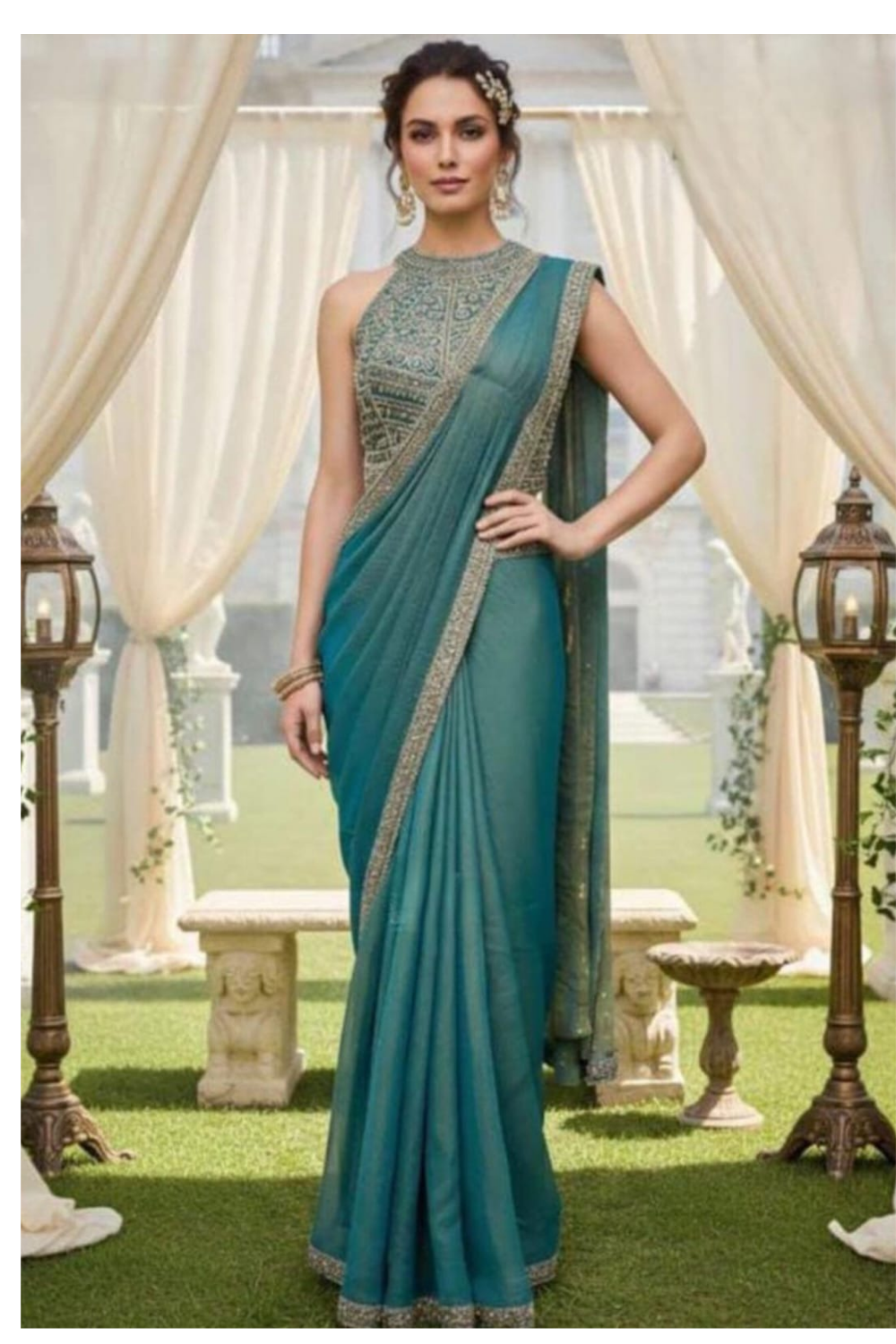 high-collar-halter-neck-ready-to-wear-saree