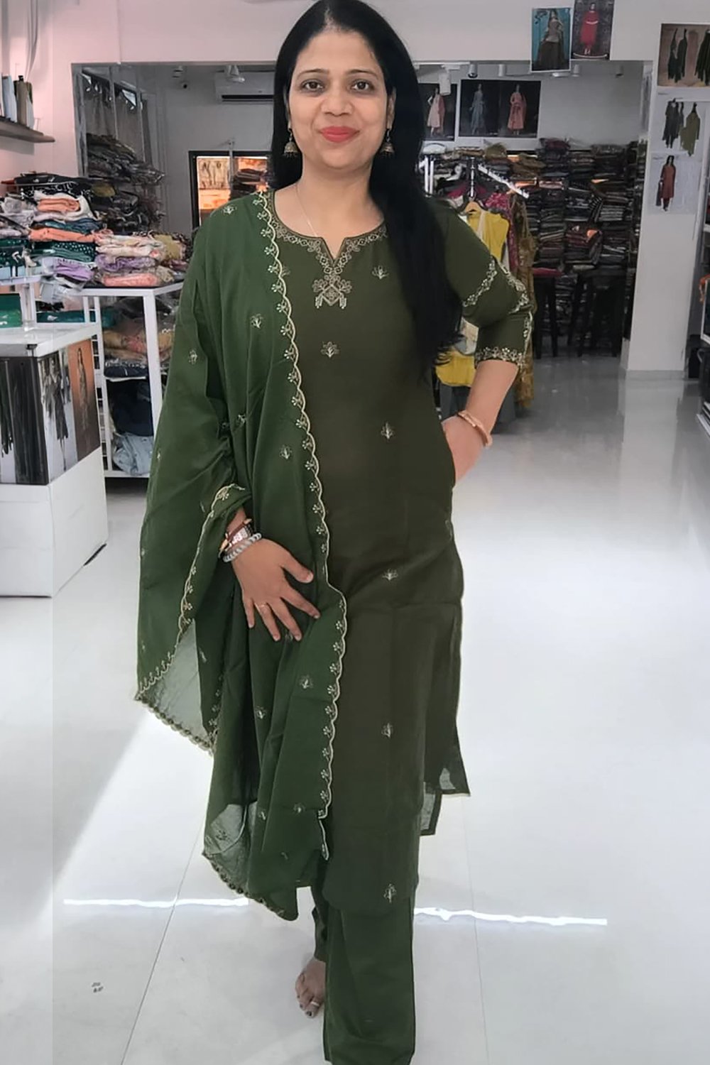 dark-olive-green-pure-cotton-aline-suit