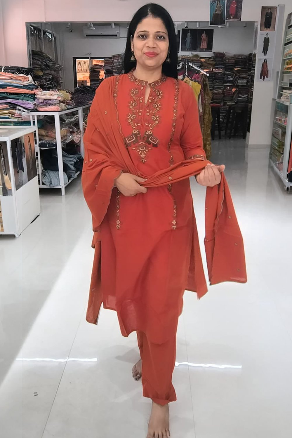 rust-pure-cotton-aline-suit