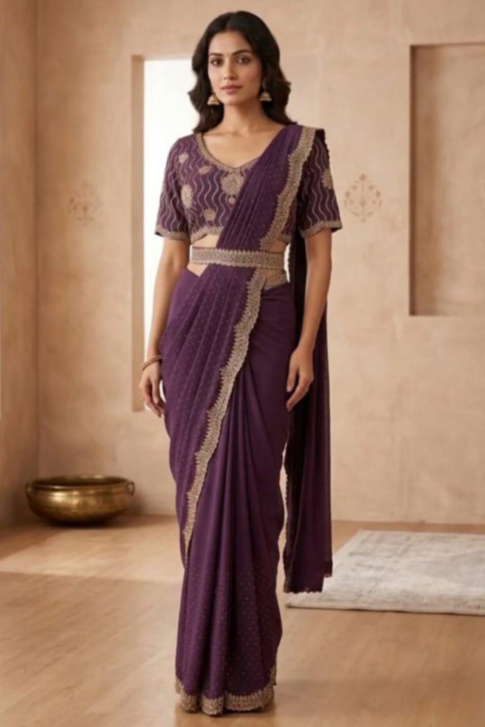 light-purple-pre-draped-saree