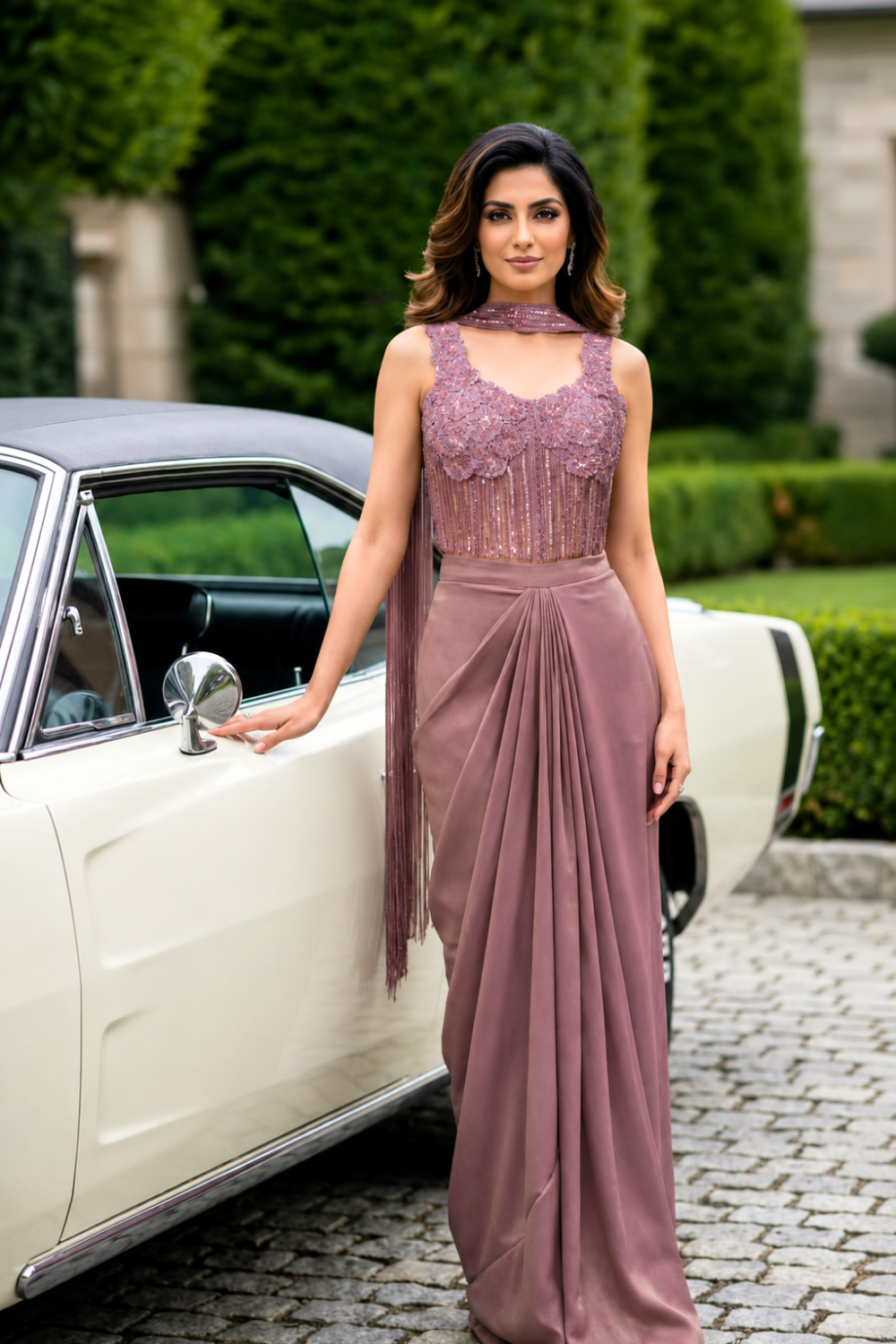 mauve-color-indo-western-fusion-wear_-corset-style-blouse-and-draped-skirt