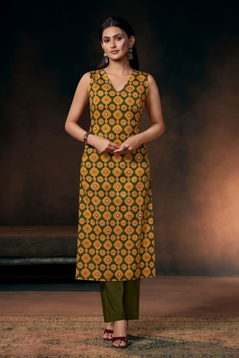 cotton-aline-sleeveless-kurta-set_yellow