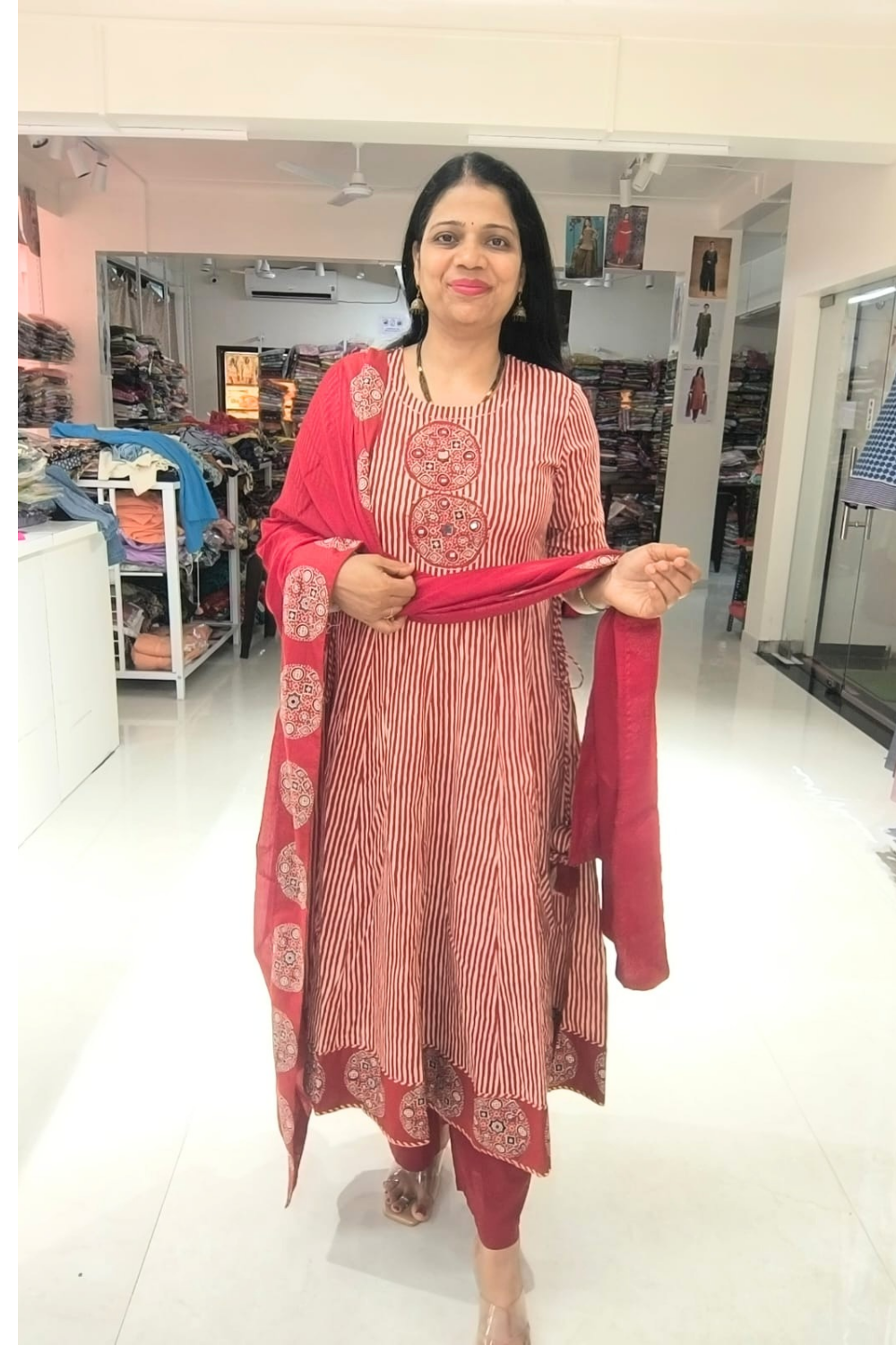 pure-cotton-maroon-cream-anarkali-suit